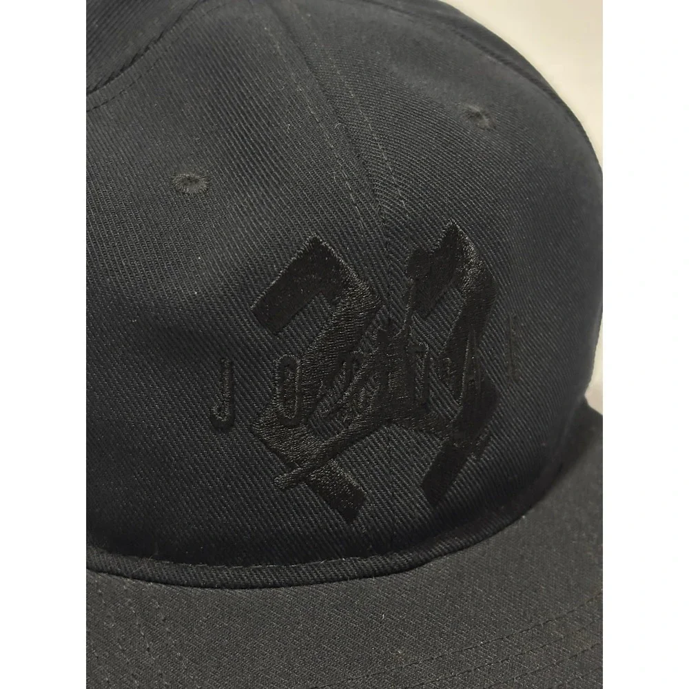 Jordan‎ Hat Mens OSFM Black Jumpman Snapback 23 Nike Air Embroidered Flat Brim